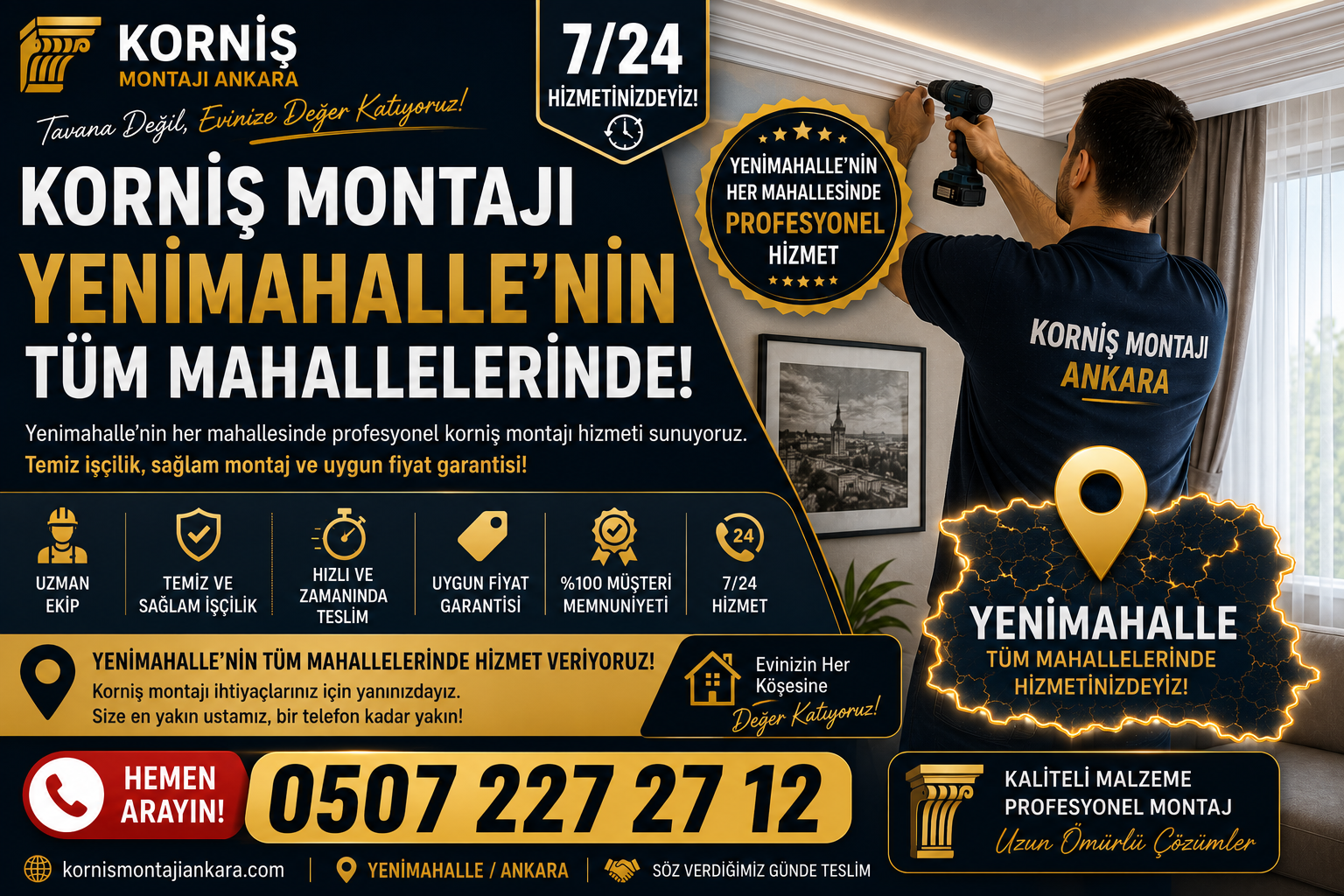 Demetevler Korniş Montajı